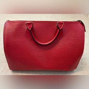 🔸PRICE FIRM🔸 Authentic Vintage Louis Vuitton Red Epi Speedy 30